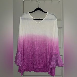 EST. 1946 Long-Sleeve Knit Shirt with a Violet Gradient